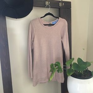 Peach silver tunic dress